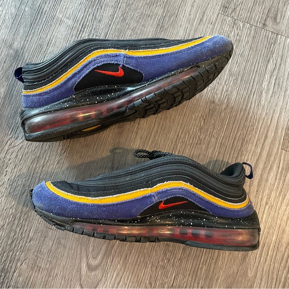 NIKE Air Max 97 ACG Terra Black Blue Yellow Sneakers DB4611-400 - Picture 7 of 13